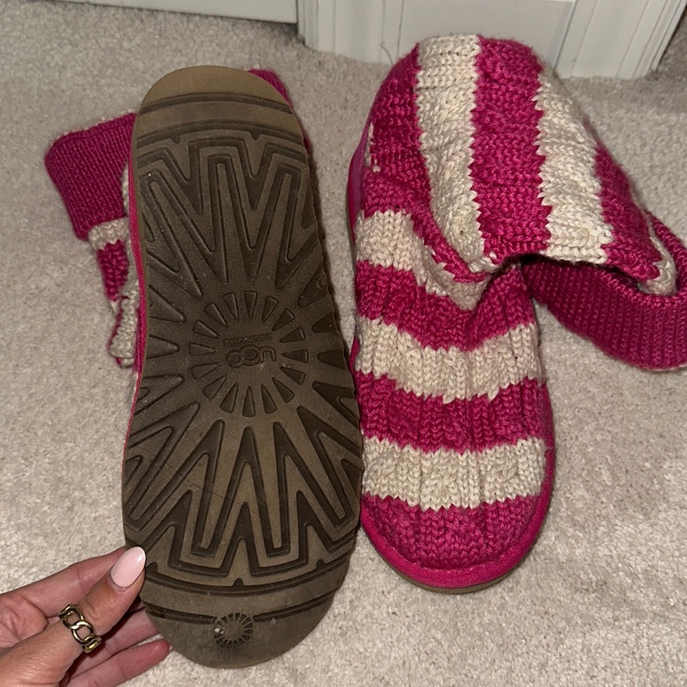 Pink Stripper Ugg Boots